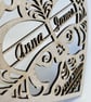 Personalised wooden heart & dove decoration - Image 2