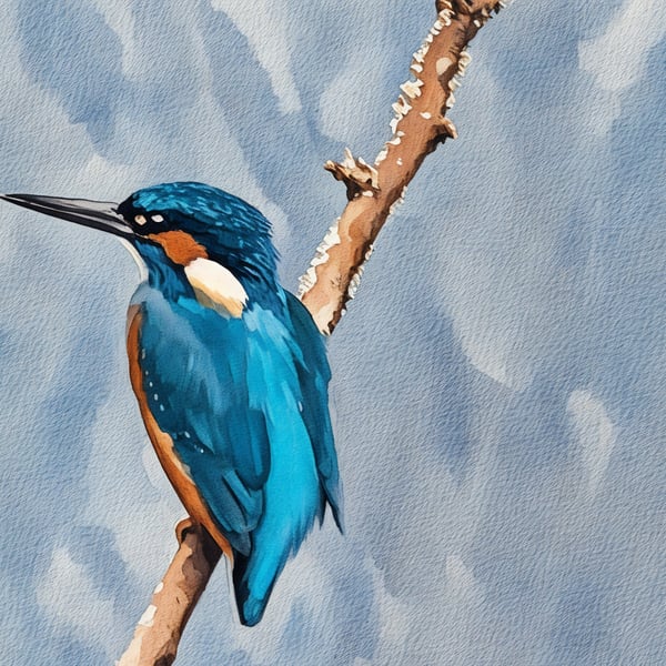 A4 Print Kingfisher Norfolk Fen 
