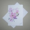 hand painted floral greetings card ( ref FA 223 B3 )