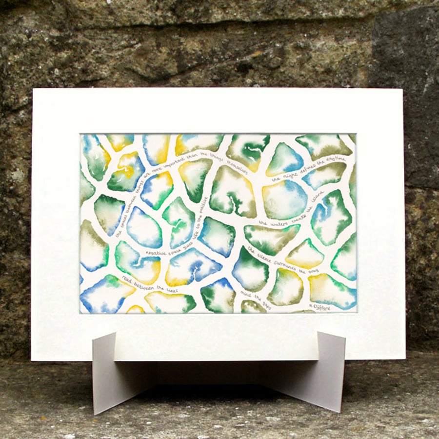 Original Abstract Watercolour Painting - Read Between the Lines