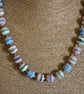 lampwork glass pastel beach beaded necklace - Image 8