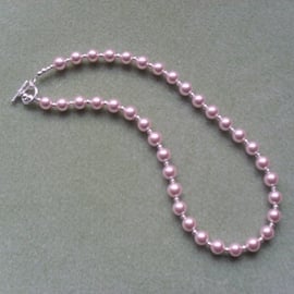 Pink Shell Pearl Necklace