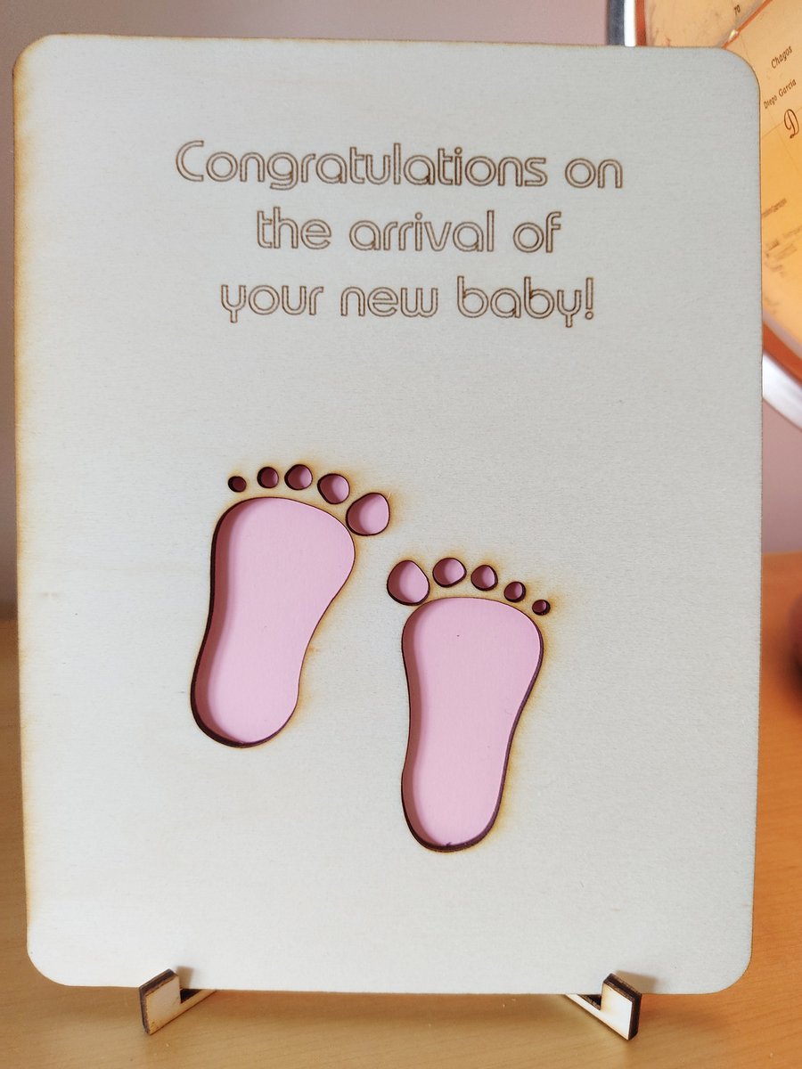 Congratulations on the arrival of your new baby keepsake card