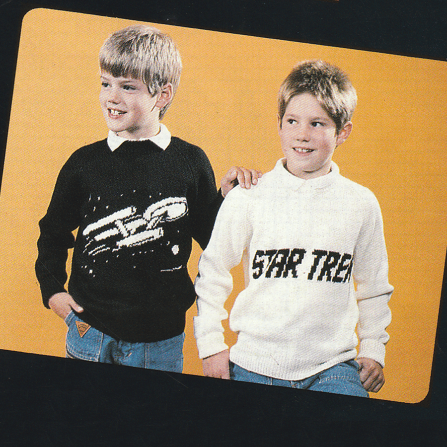 VINTAGE KNITTING PATTERN PDF Star Trek Sweaters