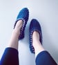 Petrol Ballerina Crochet Slippers Socks  - Image 7