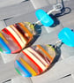 Surfite & Blue Seaglass Earrings Sterling Silver Wire-Wrapped Jewellery Gift - Image 3