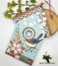 Birdhouse Hanging Ornament - mixed media, wooden decoration, bird, flower, ivy - Image 6