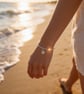 Coastal Sand Collar Sterling Silver Charm Bangle - Image 3