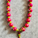 Fun, Bright large beaded necklace