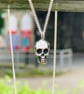 Recycled Sterling Silver Skull Pendant