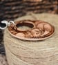 Sleeping Fox Pyrography Wood Pendant Necklace - Image 3