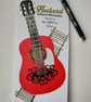 Happy Birthday Husband - Red Guitar 