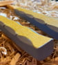 Birch Wood Salad Server Set with milk paint and chip carved handle - Image 3