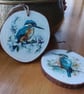 Kingfisher ornaments, 2 kingfishers, kingfishers hanging decoration,teacher gift