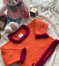 Hand Knitted ‘Georgie’ Baby Girl’s Jumper (0-3 months)