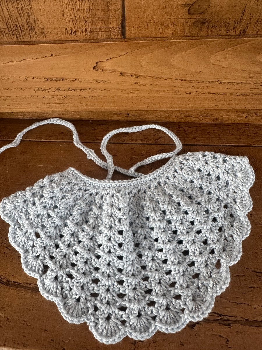 Hand Crocheted dribble bibs set of 3 