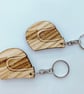Personalised Helmet Keychain - Wood Keyring with Gift Bag - Image 4
