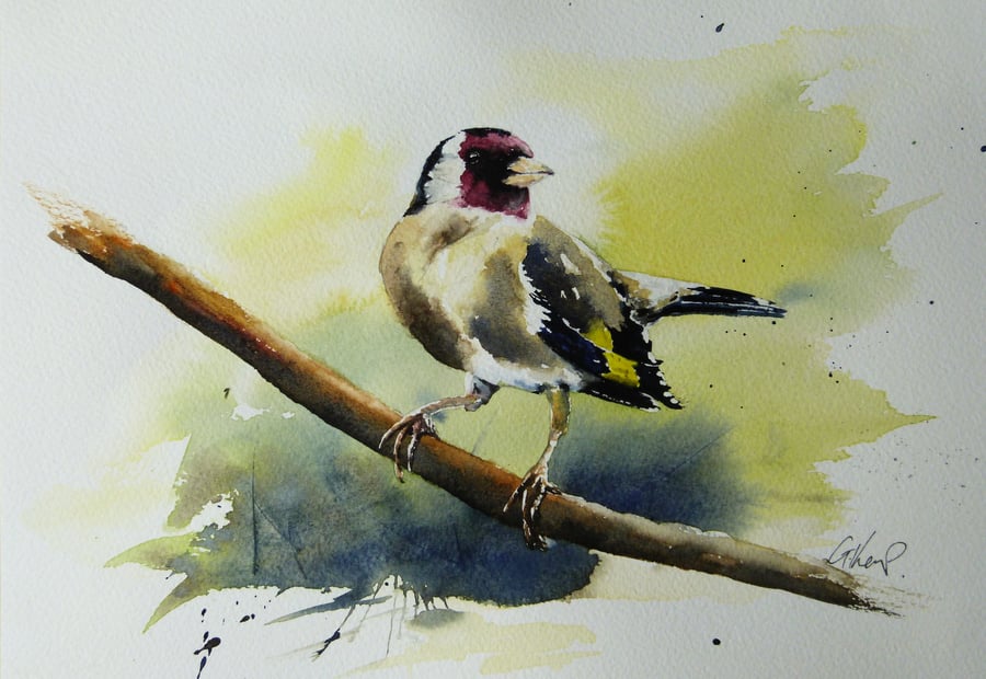 Goldfinch, Original Watercolour Painting.