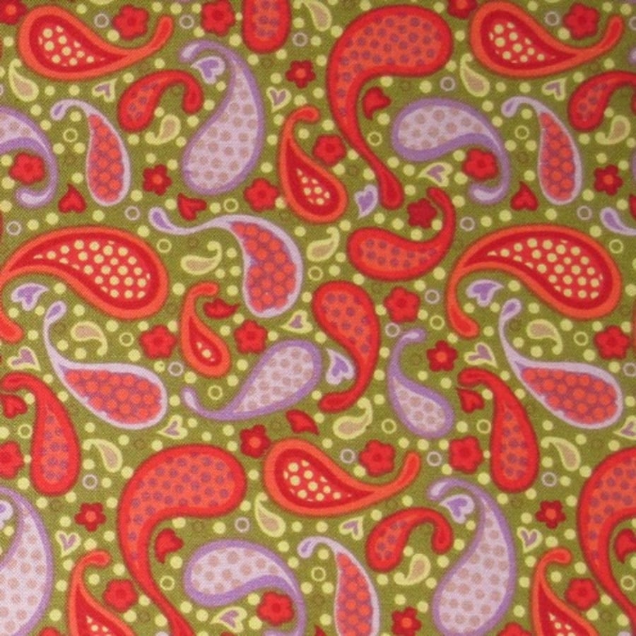 Red & Purple Paisley, Fabric Freedom; fat quarter