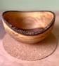 'Held Open' Hand Turned Green Wood Bowl