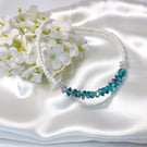 Blue Triangle Glass Anklet