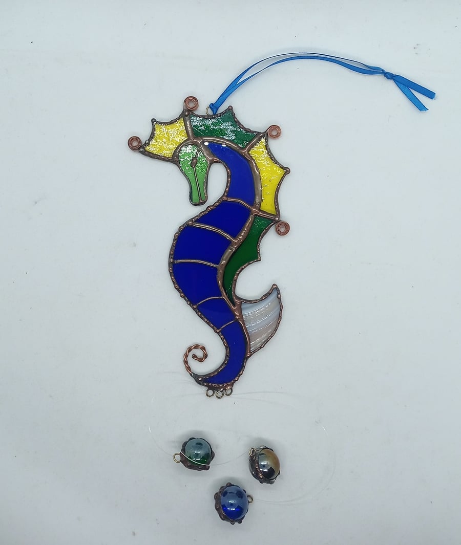 Seahorse Stained Glass Sun Catcher Hanging Decoration