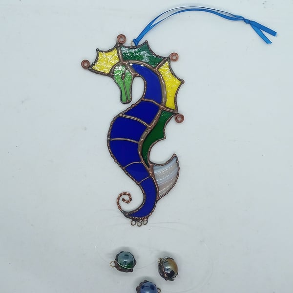 Seahorse Stained Glass Sun Catcher Hanging Decoration