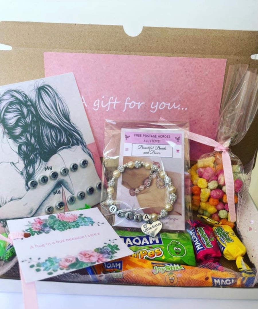 Sister mini hamper gift letterbox gift for little or big sister 