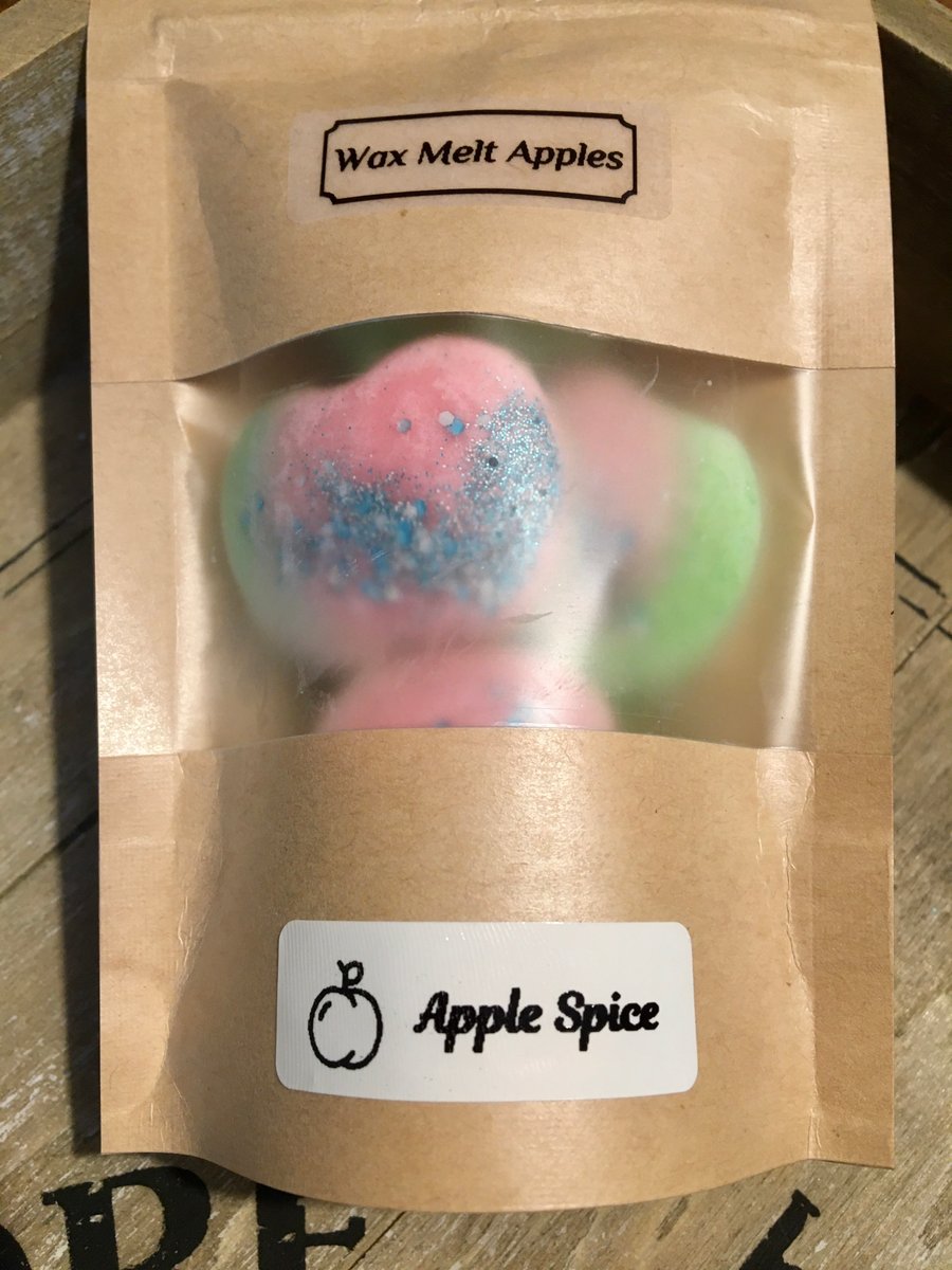 Apple Spice Scented Bag of 5 Handmade Soy Wax Melt Apples 