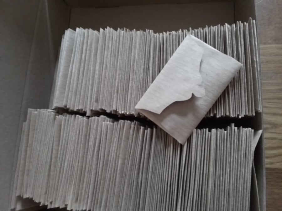Hand cut mini envelopes. CC878