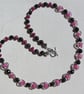 Pink Morganite, Red Garnet & Ruby Gemstone Beaded Statement Heart Necklace - Image 3