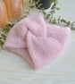 Knitted Headband Earwarmer Soft Alpaca Silk Delicate Pink Ready Made