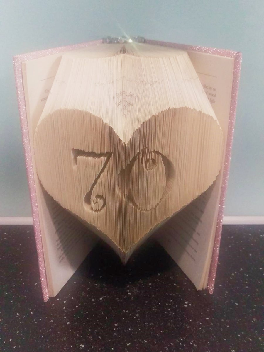 70 in a Heart COMBI Book Folding Pattern - EMAILED PDF PATTERN