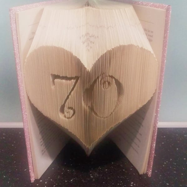 70 in a Heart COMBI Book Folding Pattern - EMAILED PDF PATTERN