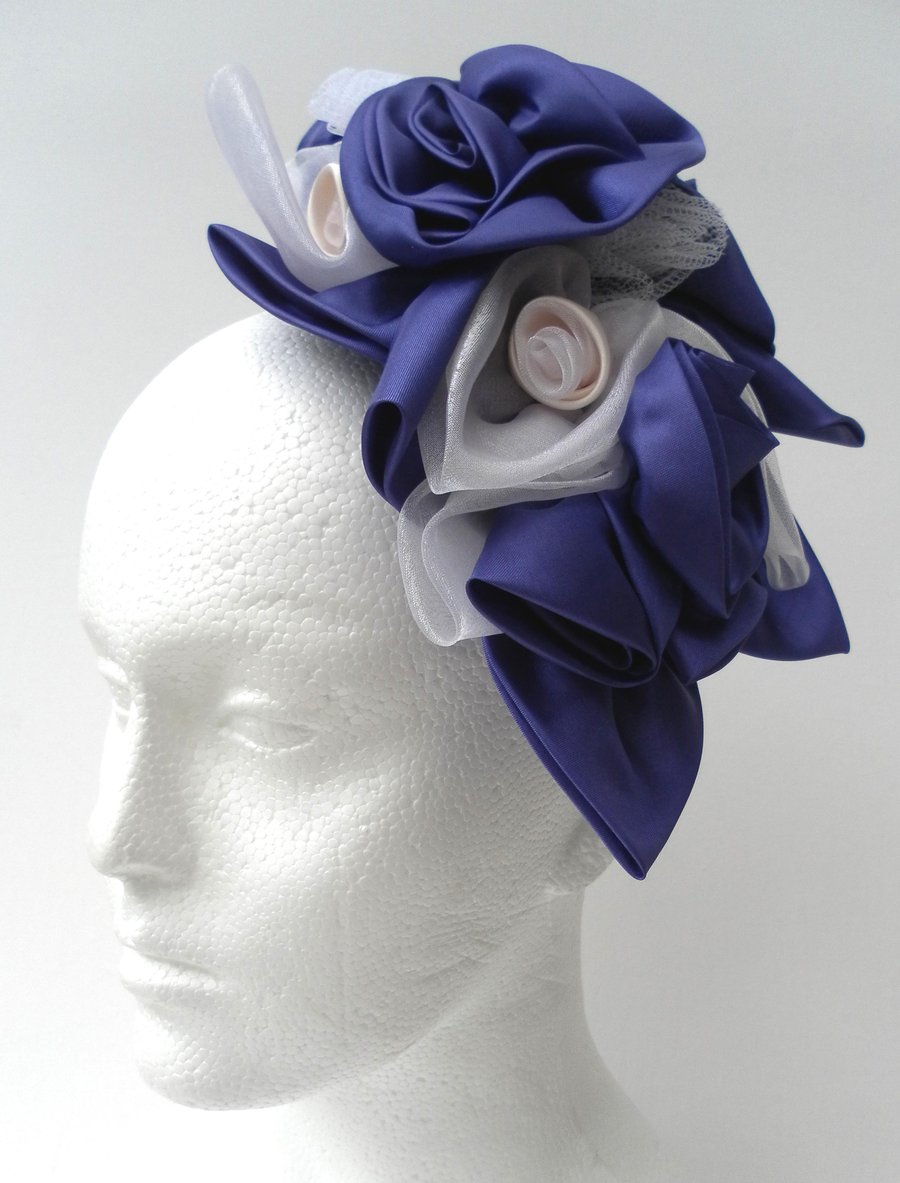 Purple Fascinator, Bride, Bridesmaid, Wedding Flowers