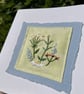 Flowers, hand embroidered keepsake card - Image 3