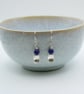 Sterling Silver and Lapis Lazuli Bead Drop Earrings - Image 2