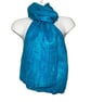 Scarf, felted turquoise merino wool and silk 