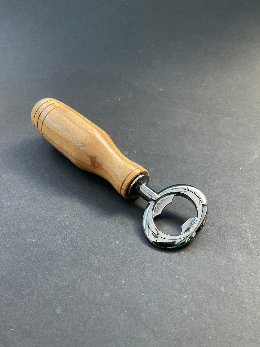 Cherry hardwood bottle opener