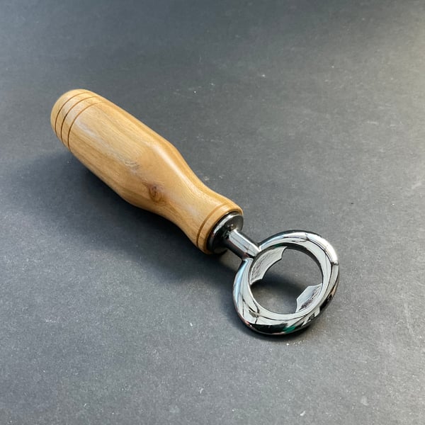 Cherry wood bottle opener