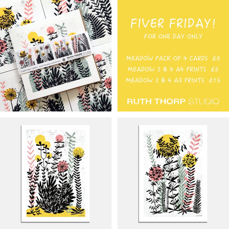 Fiver Friday Deal: Wild Meadow Prints and Cards