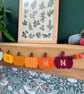 Felt Autumn Pumpkin Garland with Wool Felt Balls - Autumn Colours Gourd Bunting  - Image 3