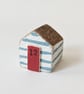 Little Hand Painted Wooden Beach Hut - Image 2