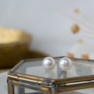 Pearl Earrings - Bridal Pearl Jewellery - Ivory White Pearl Stud Earrings