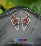 Copper Arrowhead Earrings with Faceted Glass Beads - Choice of Colours