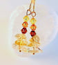 Citrine & Crystal Earrings, November Birthstone, Anniversary, Birthday Gift - Image 6