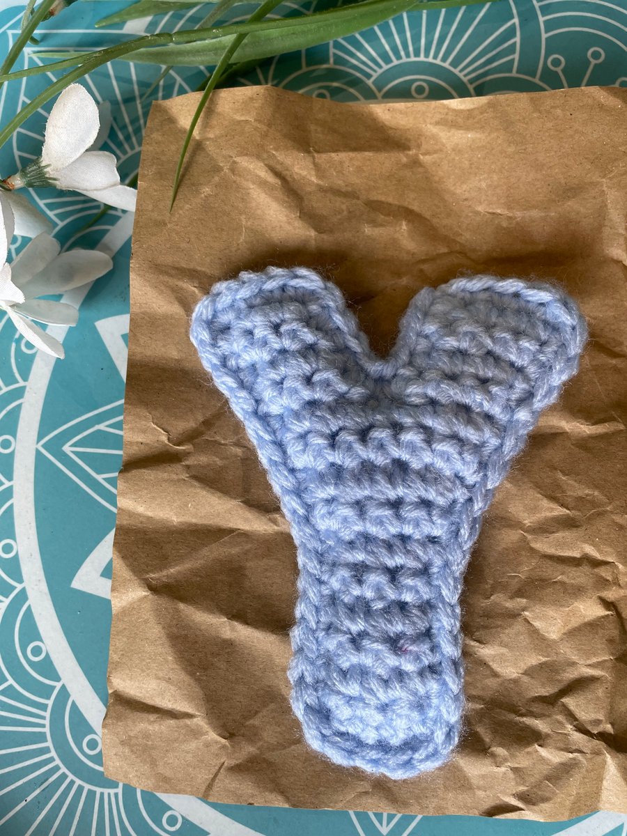 Crochet Alphabet Letter - Y