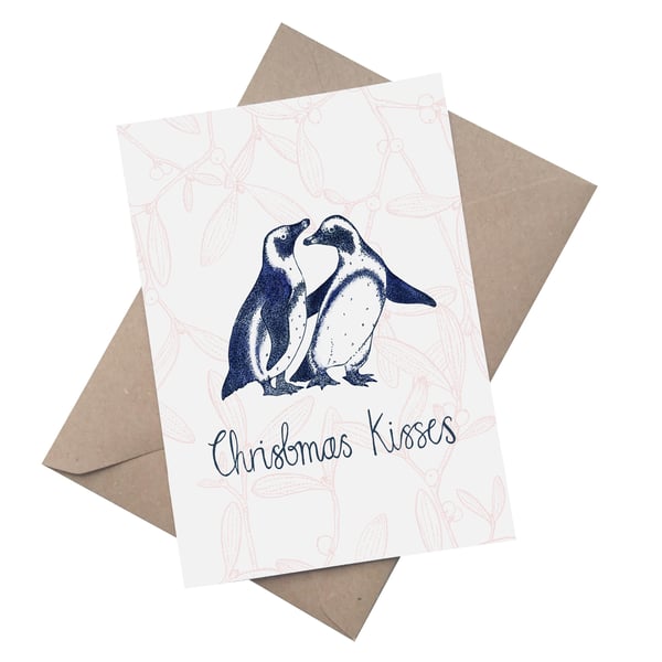 Christmas Kisses: A5 Christmas Card 