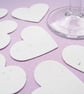 100 White Plantable Seed Hearts 280gsm - WildFlower Biodegradable Eco Friendly