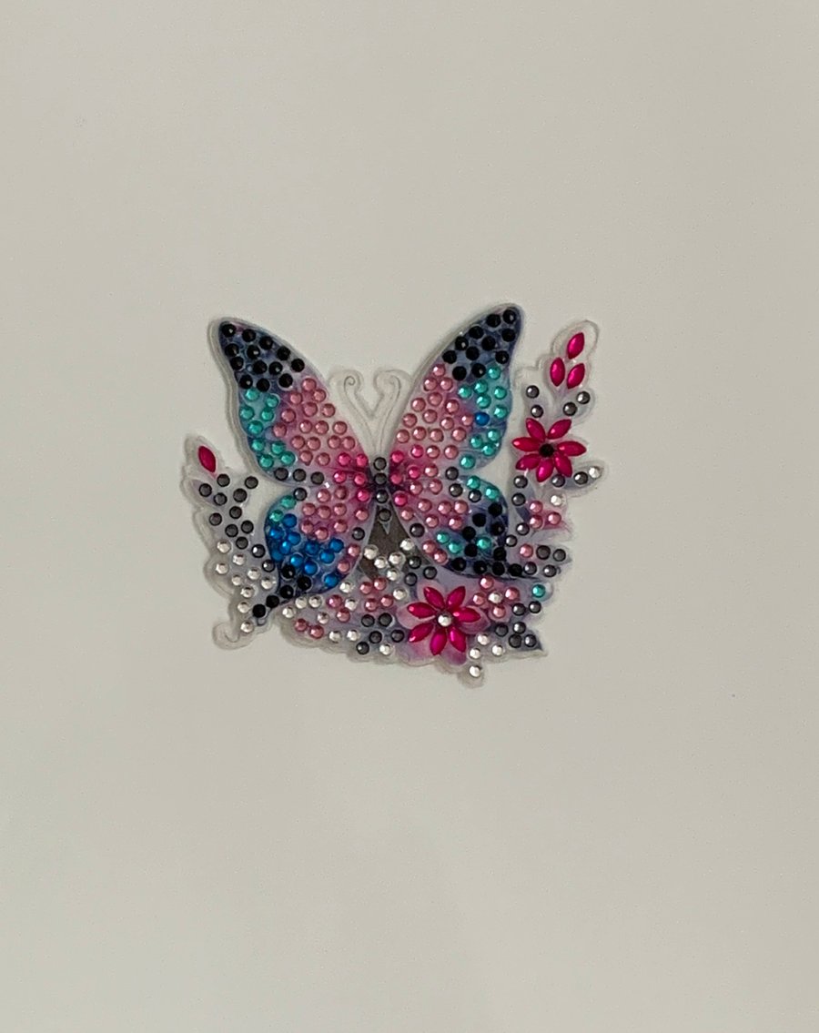 Crystal Art Butterfly Fridge Magnet. Design 1